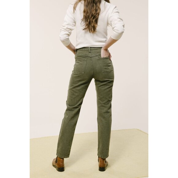 Carleen Two Tone Jeans in Sage - Picture 11 of 12